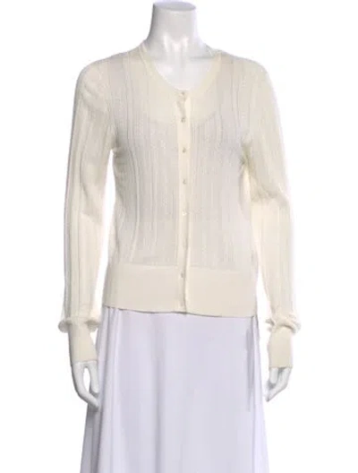 Pre-owned Theory Crew Neck Sweater In Neutral