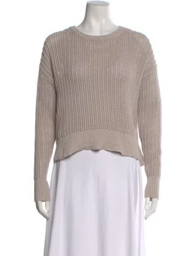 Pre-owned Theory Crew Neck Sweater In Neutral