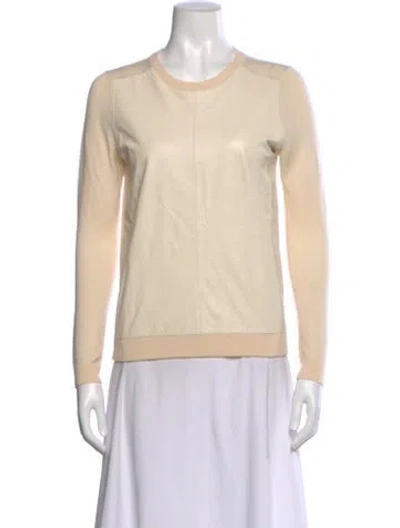 Pre-owned Theory Crew Neck Sweater In Neutral