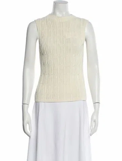 Pre-owned Theory Crew Neck Sweater In Neutral