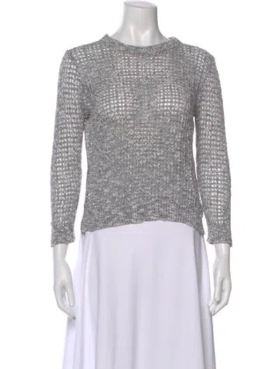 Pre-owned Theory Crew Neck Sweater In Neutral