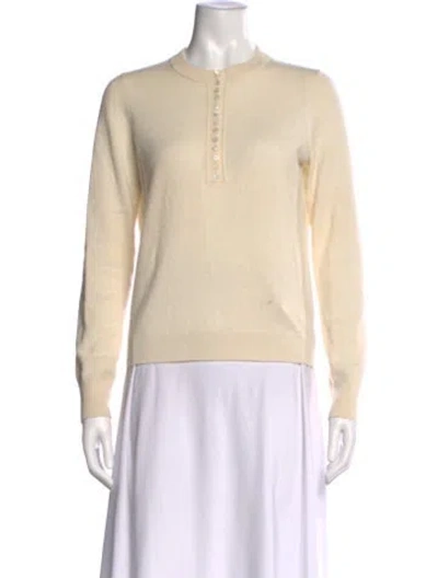 Pre-owned Theory Crew Neck Sweater In Neutral