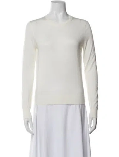 Pre-owned Theory Crew Neck Sweater In Neutral