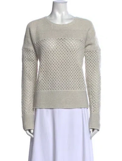 Pre-owned Theory Crew Neck Sweater In Neutral