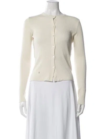 Pre-owned Theory Crew Neck Sweater In Neutral