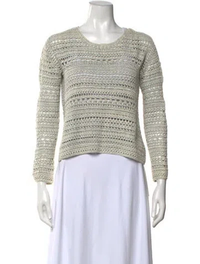 Pre-owned Theory Crew Neck Sweater In Neutral