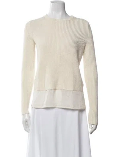 Pre-owned Theory Crew Neck Sweater In Neutral