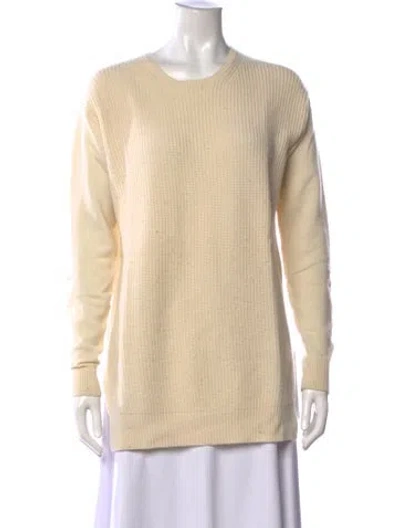 Pre-owned Theory Crew Neck Sweater In Neutrals