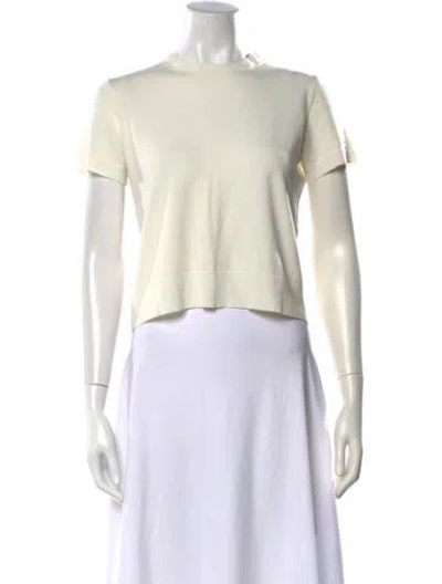 Pre-owned Theory Crew Neck Sweater In Neutrals