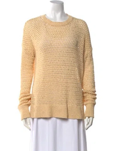 Pre-owned Theory Crew Neck Sweater In Neutrals