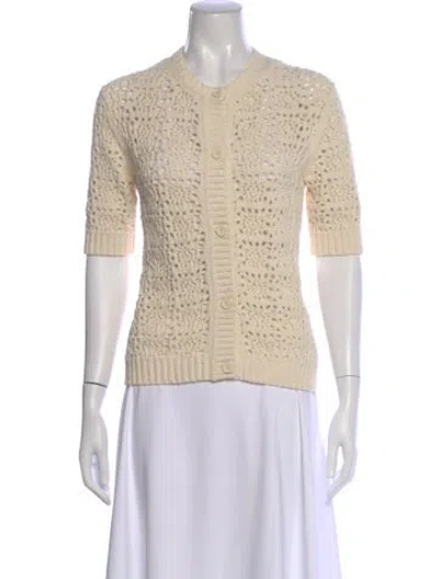 Pre-owned Theory Crew Neck Sweater In Neutrals