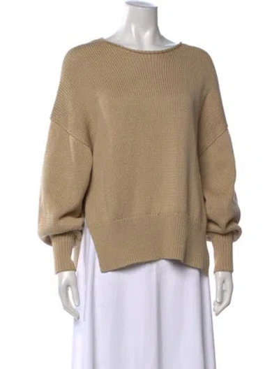 Pre-owned Theory Crew Neck Sweater In Neutrals