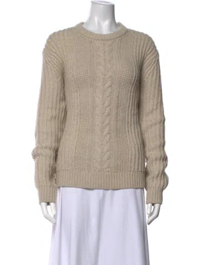 Pre-owned Theory Crew Neck Sweater In Neutrals