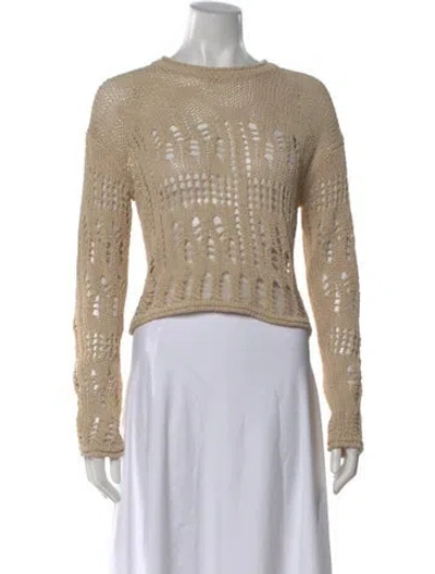 Pre-owned Theory Crew Neck Sweater In Neutrals