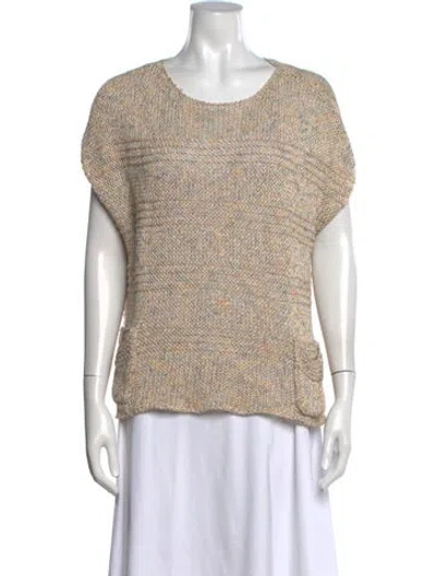 Pre-owned Theory Crew Neck Sweater In Neutrals