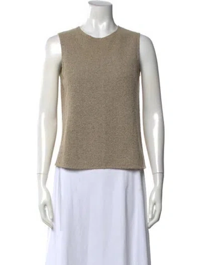 Pre-owned Theory Crew Neck Sweater In Neutrals