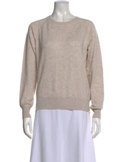 Pre-owned Theory Crew Neck Sweater In Neutrals