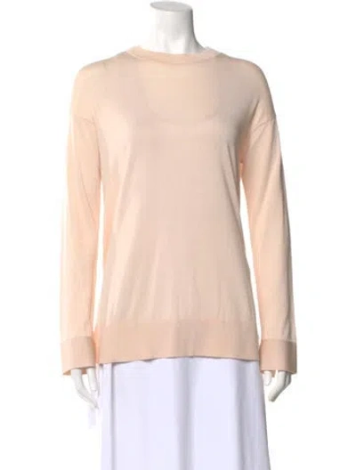 Pre-owned Theory Crew Neck Sweater In Pink