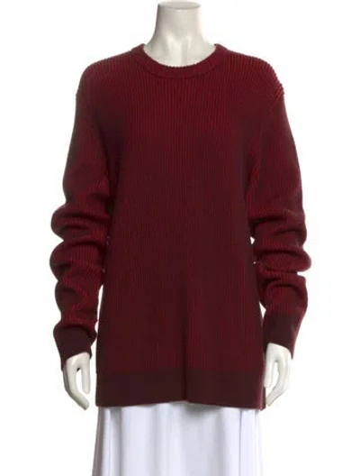Pre-owned Theory Crew Neck Sweater In Pink