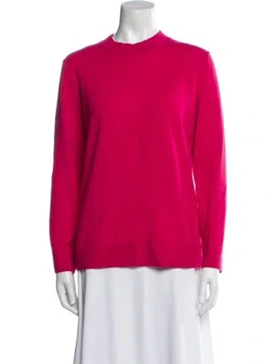 Pre-owned Theory Crew Neck Sweater In Pink