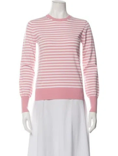 Pre-owned Theory Crew Neck Sweater In Pink
