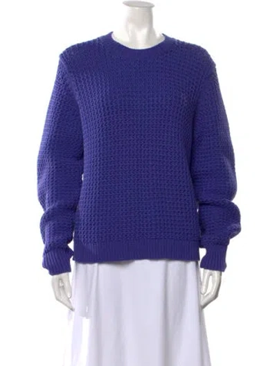 Pre-owned Theory Crew Neck Sweater In Purple