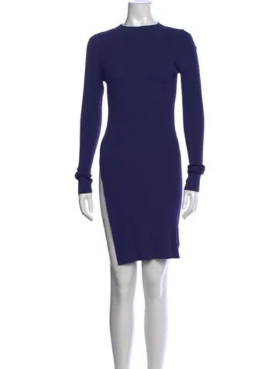 Pre-owned Theory Crew Neck Sweater In Purple