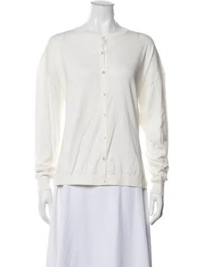 Pre-owned Theory Crew Neck Sweater W/ Tags In White