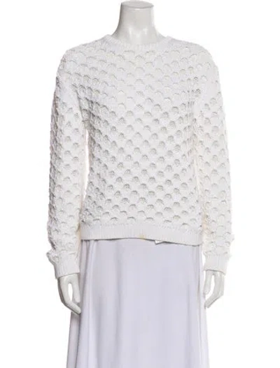 Pre-owned Theory Crew Neck Sweater In White