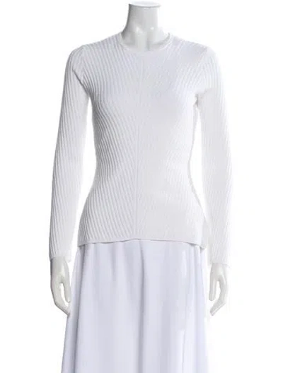 Pre-owned Theory Crew Neck Sweater In White