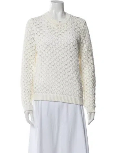 Pre-owned Theory Crew Neck Sweater In White
