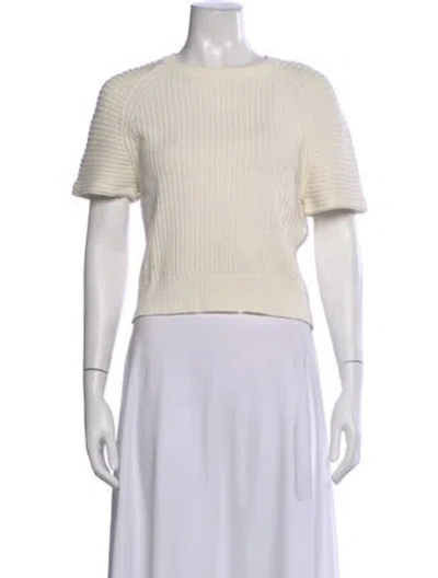 Pre-owned Theory Crew Neck Sweater In White