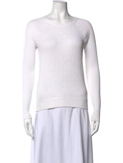 Pre-owned Theory Crew Neck Sweater In White