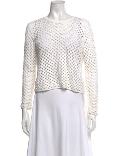 Pre-owned Theory Crew Neck Sweater In White