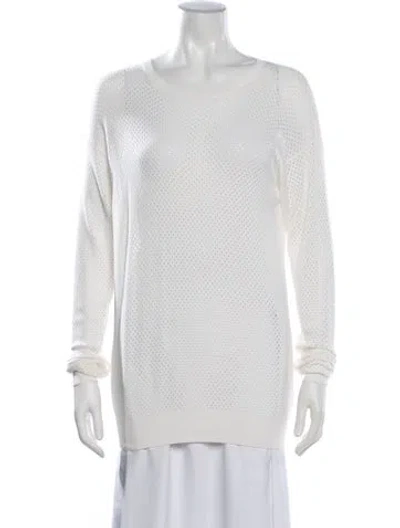 Pre-owned Theory Crew Neck Sweater In White