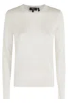 Theory Crew Neck Sweater With Long Sleeves In White