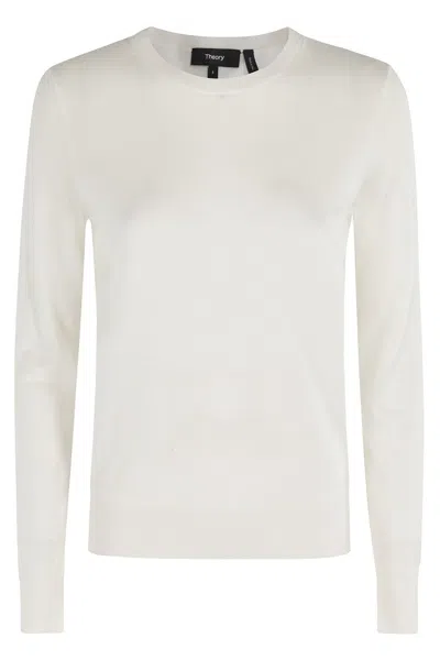 THEORY CREW NECK SWEATER WITH LONG SLEEVES
