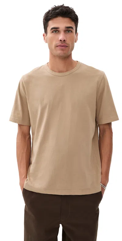 Theory Crew Neck Tee Tinted Brown
