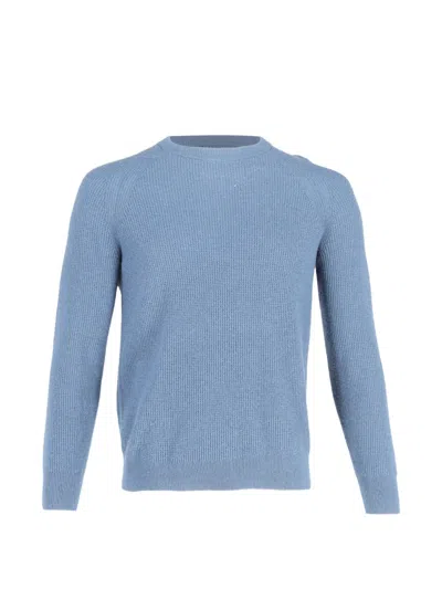 Pre-owned Theory Crew-neck Wool Sweater In Blue