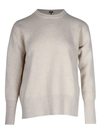 Pre-owned Theory Crew-neck Wool Sweater In Neutral