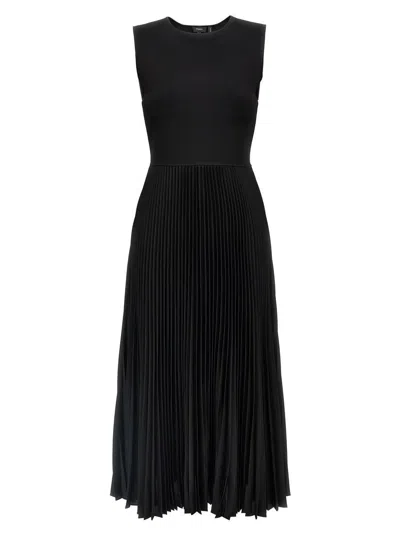 Theory Admiral Crepe Sleeveless Dress In Xlv Nocturne Navy