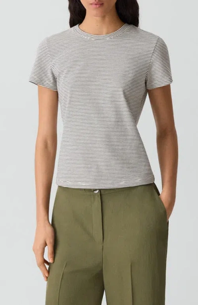 Theory Crewneck Baby T-shirt In Gray