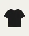 Theory Crewneck Cable-knit Tee In Black