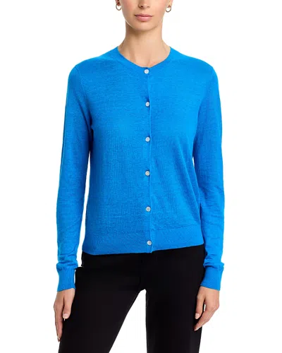 Theory Crewneck Cardigan In Blue