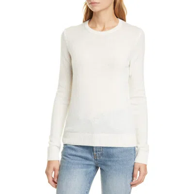 Theory Crewneck Cashmere Sweater In White