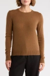 Theory Crewneck Cashmere Sweater In Brown