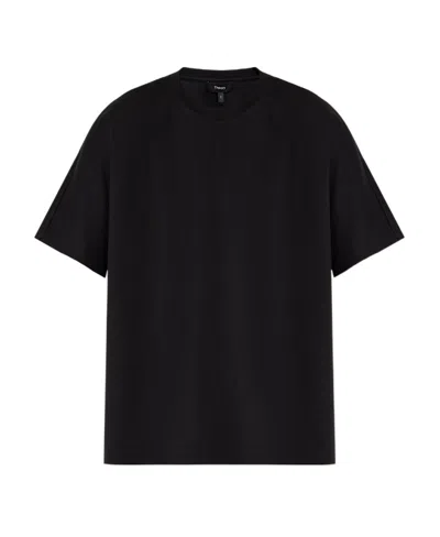 Theory Crew-neck Cotton T-shirt In Black