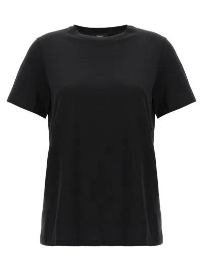 Theory Crewneck Cotton T-shirt In Black