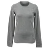 Theory Crewneck Long Sleeve Top In Grey Cotton In Grey