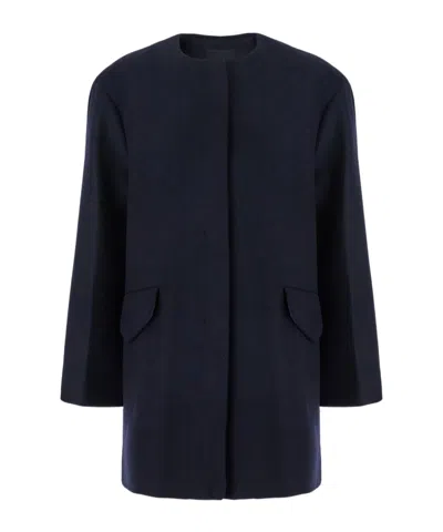 THEORY THEORY CREWNECK LONG-SLEEVED COAT